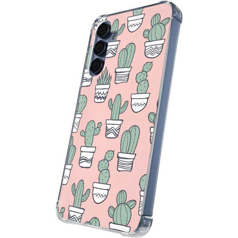 Pink Cactus Galaxy A35 5G Clear Case